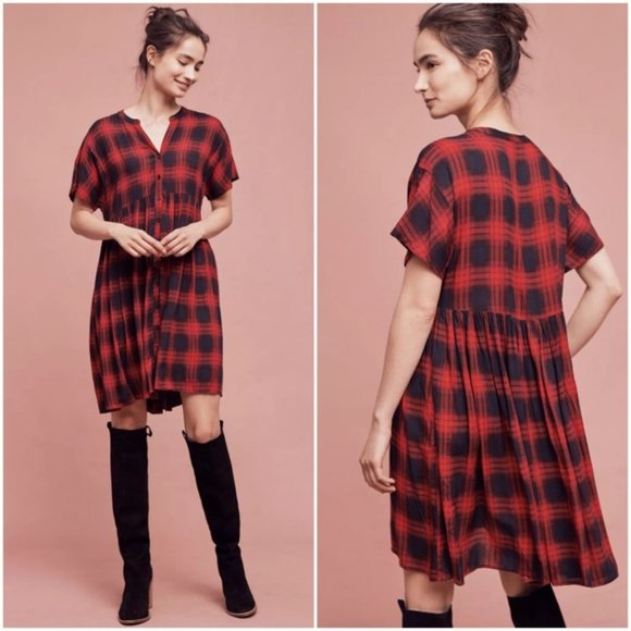 Anthropologie Dresses & Skirts - 11.1 Tylho Anthropologie Mona Buffalo Plaid Dress